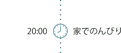 20:00 家でのんびり