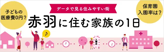 データで見る住みやすい街 赤羽に住む家族の1日