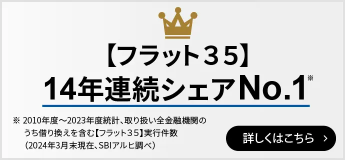 【フラット３５】13年連続シェアNo.1