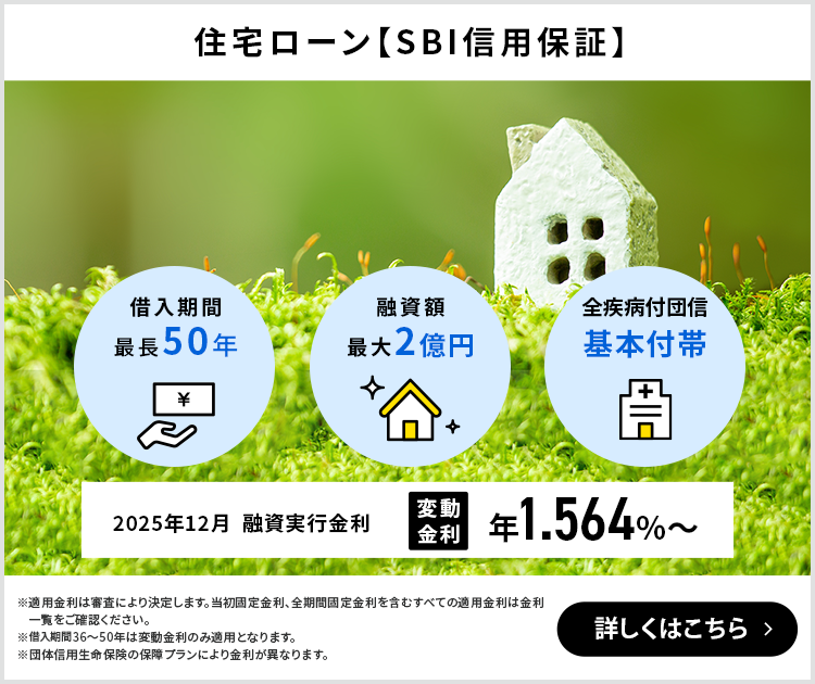 住宅ローン【SBI信用保証】